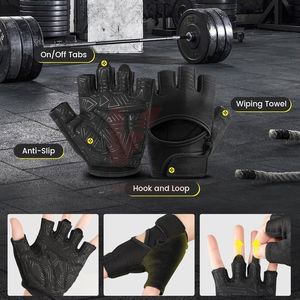 Gants de musculation personnalisés avec logo, rembourrage résistant aux chocs pour l'entraînement en salle de sport industrielle, vente en gros en usine - Product Image 6