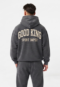 Conjunto de Sudadera con Capucha y Pantalones Deportivos Extra Grandes de Forro Polar Sólido Transpirable, Personalizado, OEM, Marca Privada, Ropa Deportiva Urbana - Product Image 2