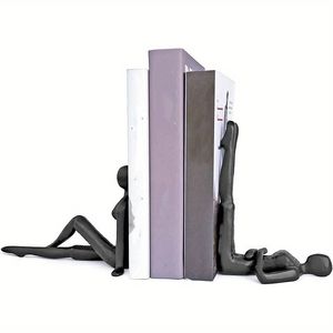 Lot de 2 serre-livres décoratifs noirs en bois, style moderne, pour la maison, le bureau et la bibliothèque – Organisation et décoration de bureau – Vente directe usine - Product Image 6