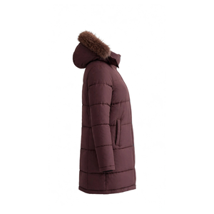 Abrigo Parka de Invierno con Cuello de Piel, Grueso, Cálido, Ecológico, Estilo Urbano, Chaqueta Larga Acolchada con Capucha - Product Image 5