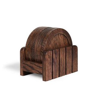 Juego de posavasos de madera pulida hechos a mano para mesa de comedor, posavasos de grano natural para decoración del hogar - Product Image 1