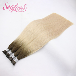 Extensiones de Cabello Humano I-Tip de Doble Trama, Cabello Virgen Remy con Cutícula Alineada, Color Ombre, para Uso en Salón - Product Image 4