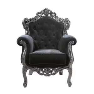 Sofás de terciopelo clásicos modernos con muebles de madera tallados a mano Diseño tradicional para sala de estar Villas Esponja rellena Java central - Product Image 1