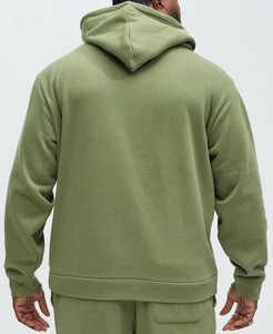 Sweat à capuche uni en polaire douce lavée, respirant, écologique, style streetwear décontracté, vêtements chauds d'hiver pour fabricants de mode - Product Image 5