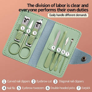 Set de 7 Piezas de Cortauñas Portátiles, Cortador de Uñas, Cuchillo para Pelar Orejas, Set de Manicura, Herramientas de Cuidado Personal, Pedicura, Tijeras para Cejas - Product Image 3