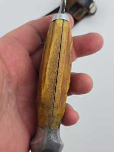 Couteau utilitaire à lame droite, lame en acier au carbone, manche en bois, non réglable, qualité DIY, 6,7 pouces - Product Image 3