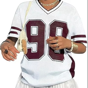 Camisetas de Jersey para Mujer, Estilo Y2K, con Número Gráfico, Gorra Personalizada, Jersey de Baloncesto, Jersey de Béisbol - Product Image 1