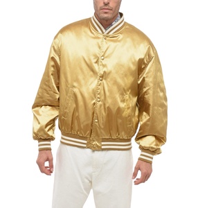 Chaqueta universitaria con botones personalizados para hombre de calidad superior, nueva y última moda, superchaqueta de satén de seda, Chaqueta larga fina de satén para hombre - Product Image 3