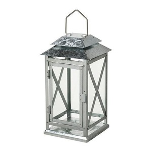 New Handmade Portable Durable Classic Metal &Glass Candle <b>Lantern</b> With <b>Silver</b> Gray Finished Candle <b>Lantern</b> for Home - Product Image 1