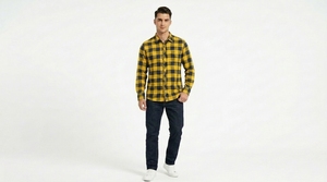 Men's Classic Checkered Flannel <b>Shirt</b> Long Sleeve Button Up Casual Woven <b>Shirt</b> for Outdoor and Daily Wear - Product Image 3