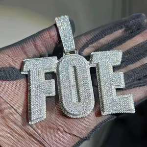 Pendentif Croix Fantaisie avec Serpent Incrusté de Moissanite Rose, Breloque Hip Hop en Argent Givré pour Homme - Cadeau de Fête - Product Image 3