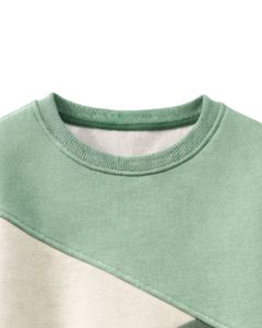 Sudadera Personalizada para Mujer en Color Verde Salvia, Estilo Color Block, Cuello Redondo, Informal, Holgada, para Invierno, Estilo Urbano - Product Image 6