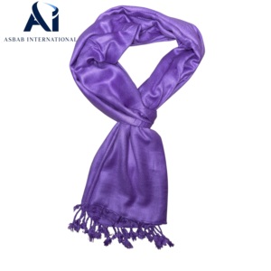 Écharpe en viscose unie, tissage uni, style pashmina, hijab, châle à franges, légère et respirante, pour exportation en gros - Product Image 4