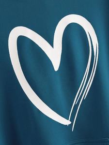 Sudaderas con capucha con estampado de corazón para mujer, sudaderas con capucha estampadas de alta calidad, diseño de arte personalizado, etiquetado de logotipo, ropa de moda femenina - Product Image 4