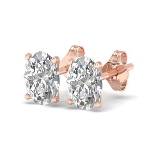 REYES Classic Design 14K Solid Gold 2.14 Carat Lab Grown Diamond Screw Back Stud <b>Earrings</b> For Women Daily Wear <b>Fine</b> Jewelry - Product Image 3