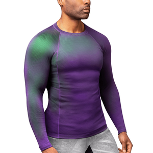 Premium Quality Hot Selling Breathable Bjj Mma Rash Guard <b>Men's</b> <b>Compression</b> Tights <b>Shirt</b> Set Customized Printed - Product Image 6