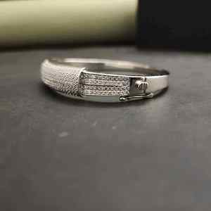 925 Silver Moissanite Minimalist Geometric Chain Bracelet-Unisex <b>Gift</b> for Party Occasions - Product Image 3