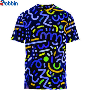 Camiseta Personalizada con Logotipo Sublimado, Cuello Redondo, Manga Corta, Teñida, de Spandex/Poliéster Antiencogimiento para Hombre, Venta Caliente - Product Image 4