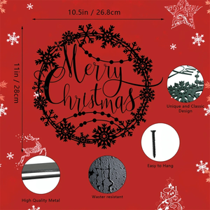 CIFbuy Elegante Decorazione Natalizia in Metallo per Interni ed Esterni, Insegna di Benvenuto Verticale Perfetta per le Feste, Regalo per Bambini, Servizio di Raccolta - Product Image 2