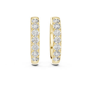 Boucles d'oreilles pendantes en or blanc 14 carats avec diamants de laboratoire de 0,7 carat |   Vêtements de bureau pour femmes de style vintage certifiés IGI |   Nouveau diamant cultivé - Product Image 3
