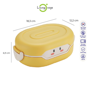 Boîte à lunch thermique en plastique à 3 niveaux de haute qualité, faible MOQ, rectangulaire, compatible micro-ondes, style coréen, design détachable, écologique - Product Image 4