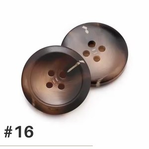 High Quality Custom Round 4-Hole Buffalo Horn Animal Style Durable <b>Handmade</b> Sewing Buttons for <b>Clothes</b> Shirt Suit - Product Image 3