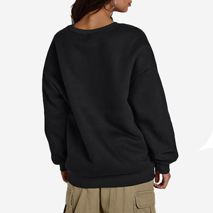 Sudaderas de Manga Abullonada para Mujer, Cuello Redondo, Corte Holgado, Manga Larga, Felpa Suave, Mezcla de Algodón, Estilo Femenino - Product Image 5