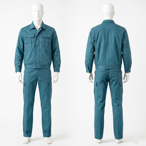 Combinaison de travail unisexe grise en coton avec bandes réfléchissantes, uniforme de sécurité haute visibilité, coupe-vent, certifiée CE/EU - Product Image 6