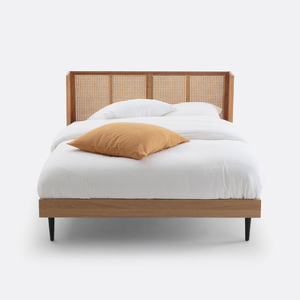 Contemporary Style Teak Wooden <b>Bed</b> <b>Frame</b> with Noise Free Structure for Home Furniture Decoration - Product Image 2