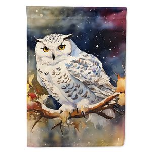 Multicolor gran búho nevado casa bandera porche manga poste decorativo patio Banner ilustraciones pared colgante diseño de poliéster - Product Image 1