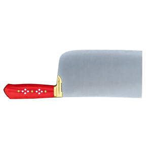 Cuchillo de carnicero PK-DR de alta resistencia, hoja ancha plateada, mango de madera rojo, empuñadura dorada, cuchillos para cortar carne, herramienta de cocina - Product Image 2