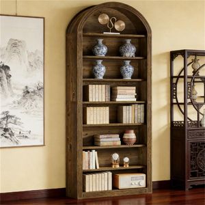 Libreria in Legno ad Arco Alto con Scaffale Portaoggetti per Organizzazione e Esposizione di Libri per Bambini e Adolescenti - Product Image 2