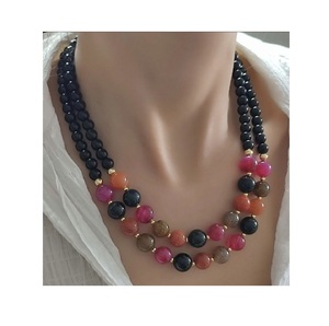 Collar de Letra de Resina Personalizado, Colgante con Iniciales y Láminas de Oro, Joyería de Resina Epoxi Hecha a Mano para Mujeres y Niñas - Product Image 3