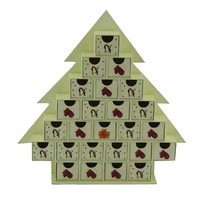 Boîte de calendrier de l'avent en forme de sapin de Noël pour chocolat, maquillage, cosmétiques