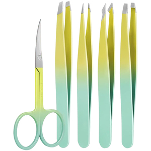 Kit de cuidado de cejas, juego profesional para dar forma y recortar las cejas, pinzas de precisión, tijeras y herramientas de estilismo de cejas para uso personal - Product Image 1