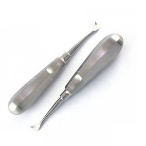 Juego de Elevadores Dentales AHI Twist de 2 Piezas, Elevadores de Punta de Raíz de Acero Inoxidable con Agarre Ergonómico, Manuales, Certificación CE Clase I Oral - Product Image 1