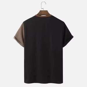 T-shirt décontracté pour homme, col rond, manches courtes, 100% coton, blanc uni, coupe classique, toile respirante, écologique, 220g, séchage rapide - Product Image 2