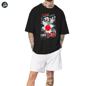 T-shirts personnalisés de haute qualité pour hommes, impression DTG, pour un usage décontracté, nouvelle arrivée, t-shirts simples pour hommes avec impression DTG, faible MOQ. - Product Image 5