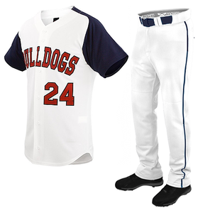 Ensemble d'uniformes de baseball en maille respirante 100 % polyester de haute qualité, personnalisable avec numéro d'équipe, pour adultes, grandes tailles, antibactérien, séchage rapide - Product Image 2