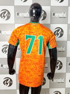 Camiseta de Fútbol de Costa de Marfil de Primera Calidad, Diseño Sublimado Personalizado, Secado Rápido, Transpirable, Cuello Redondo, para Adultos - Product Image 2