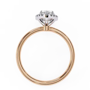Bague unisexe raffinée en or massif avec accent de diamant radiant de laboratoire d'un carat, bijou de fiançailles raffiné, idéal comme cadeau - Product Image 6