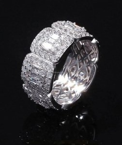 Custom Handmade 3D Hip Hop Engagement Wedding <b>Ring</b> 925 <b>Sterling</b> <b>Silver</b> Rhodium Plated Cluster <b>Ring</b> for Unisex Women <b>Men</b> Gift - Product Image 2