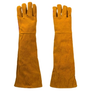 Reinforced Gun Palm Cowhide Split Leather Welding Safety Gloves Heat and <b>Fire</b> Resistant for Hand Protection Gloves - Product Image 1
