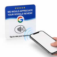 Tarjeta NFC y Soporte de Acrílico Personalizado con Código QR para Reseñas de Google de Vorx Tech para Restaurantes