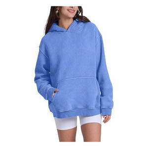 Sudadera con Capucha Personalizada de Felpa Francesa de Algodón y Poliéster Lavada al Ácido, Estilo Vintage, Oversize, de Gran Gramaje, con Bolsillo, Unisex, para Invierno - Product Image 3