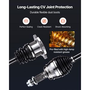 Semiasse Anteriore Sinistro e Destro con Giunto Omocinetico in Acciaio per Sostituzione Automobilistica Lato Guida e Passeggero - Product Image 4