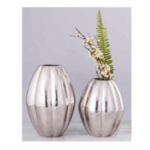 Ensemble de 2 vases à fleurs modernes en aluminium pour la décoration intérieure, le bureau et la chambre à coucher. - Product Image 2