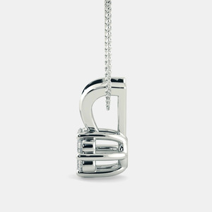 Collar con Colgante de Diamantes Cultivados en Laboratorio, Diseño Floral Redondo en Oro Blanco - Product Image 6