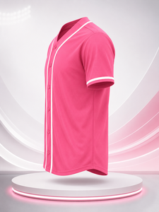 Trending <b>Polyester</b> 180Gsm Breathable Printed Baseball Jersey <b>T</b>-<b>Shirt</b> Customizable Short Sleeve V-neck Team Custom Logo - Product Image 3