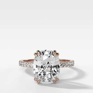 Cushion Cut Lab Grown Diamond Engagement Ring 14K 18K <b>Solid</b> Gold Custom 5 Carat Double Prong Solitaire Factory Price Wholesale - Product Image 5